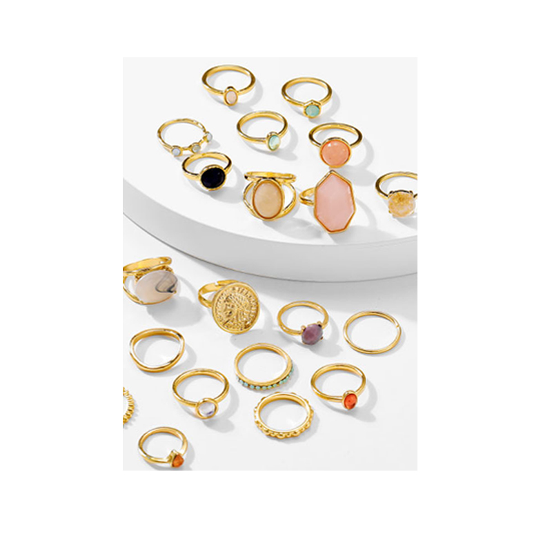 Finom gyűrű vintage megjelenés kialakítás A gyűrűk különböző méretű méretét mindenki viselheti